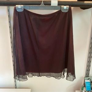 Maroon mini skirt